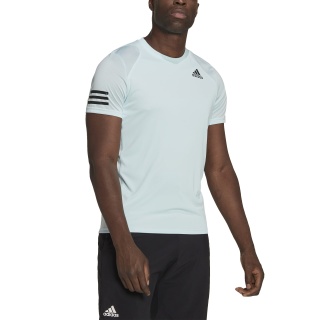 adidas Tennis-Tshirt Club 3 Stripes hellblau Herren